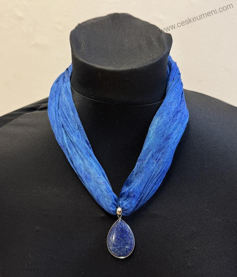 Ammerová Bohumila: Šátek náhrdelník - Lapis lazuli