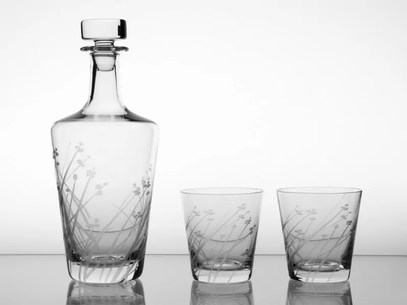 Žampach atelier: Traviny len - whisky a rum set