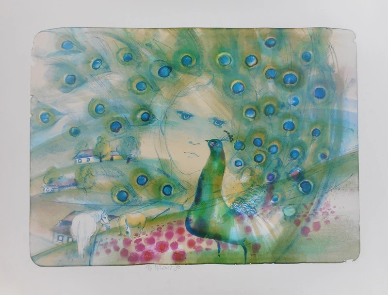 Beneš Karel: Dívka a páv