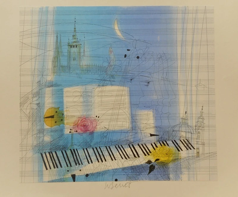 Beneš Karel: Klavitura s růží