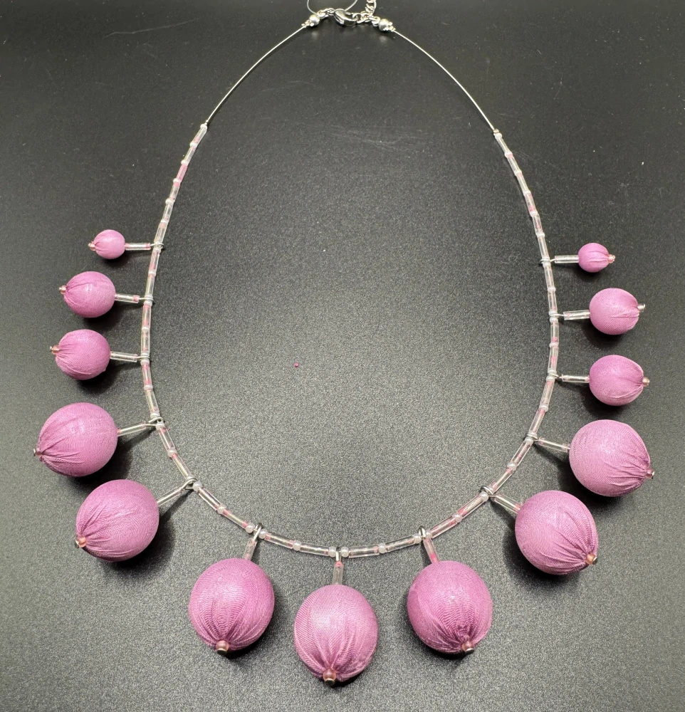 Ammerová Bohumila: Náhrdelník kuličky visací - růžové