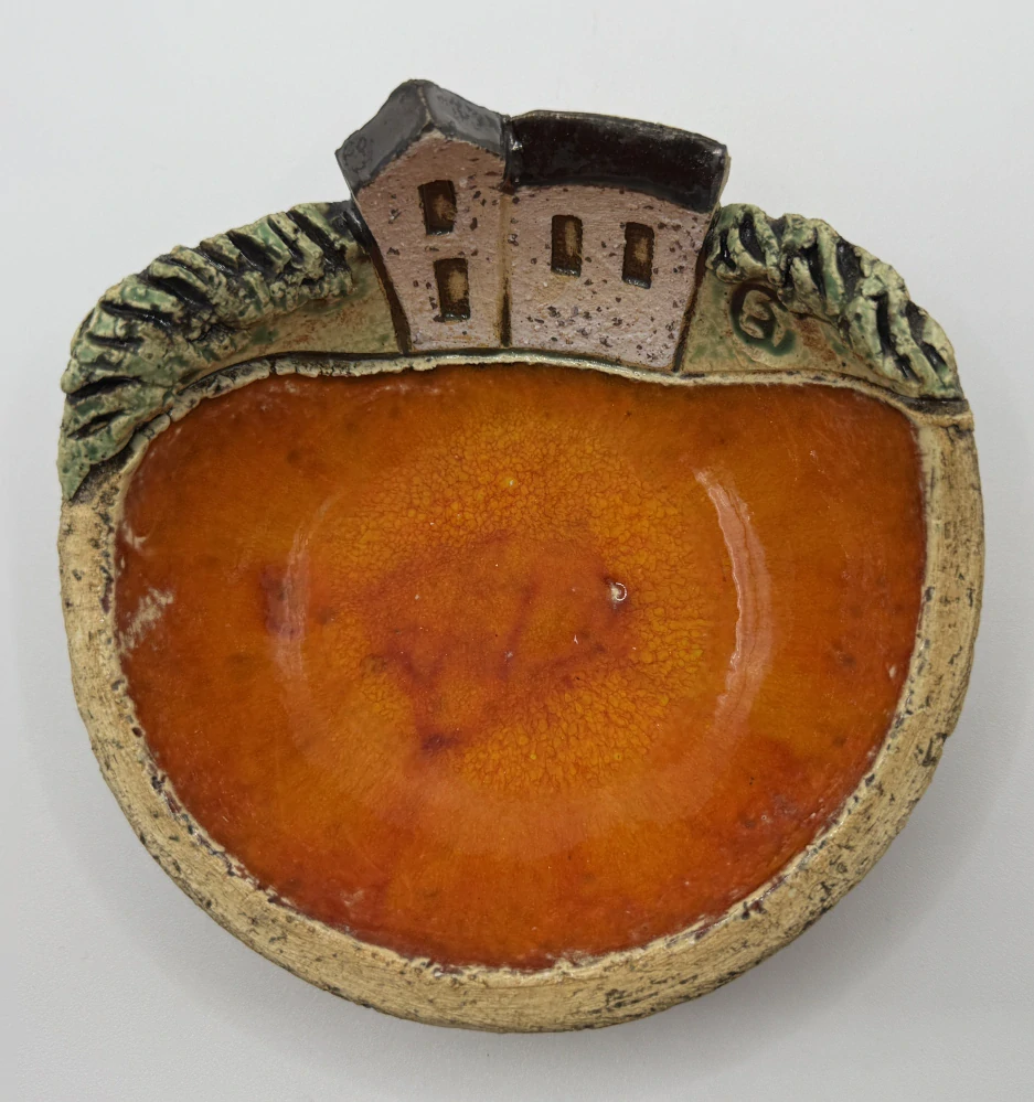 Trbušková Štěpánka: Miska s domky (C)