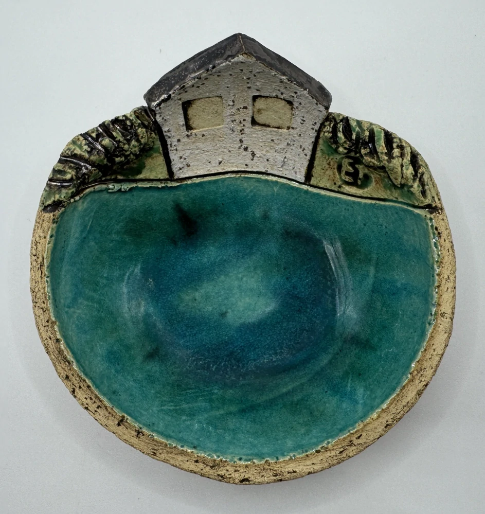 Trbušková Štěpánka: Miska s domky (B)