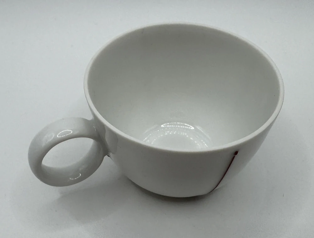 Linhartová Radka: Šálek piccolo červený proužky