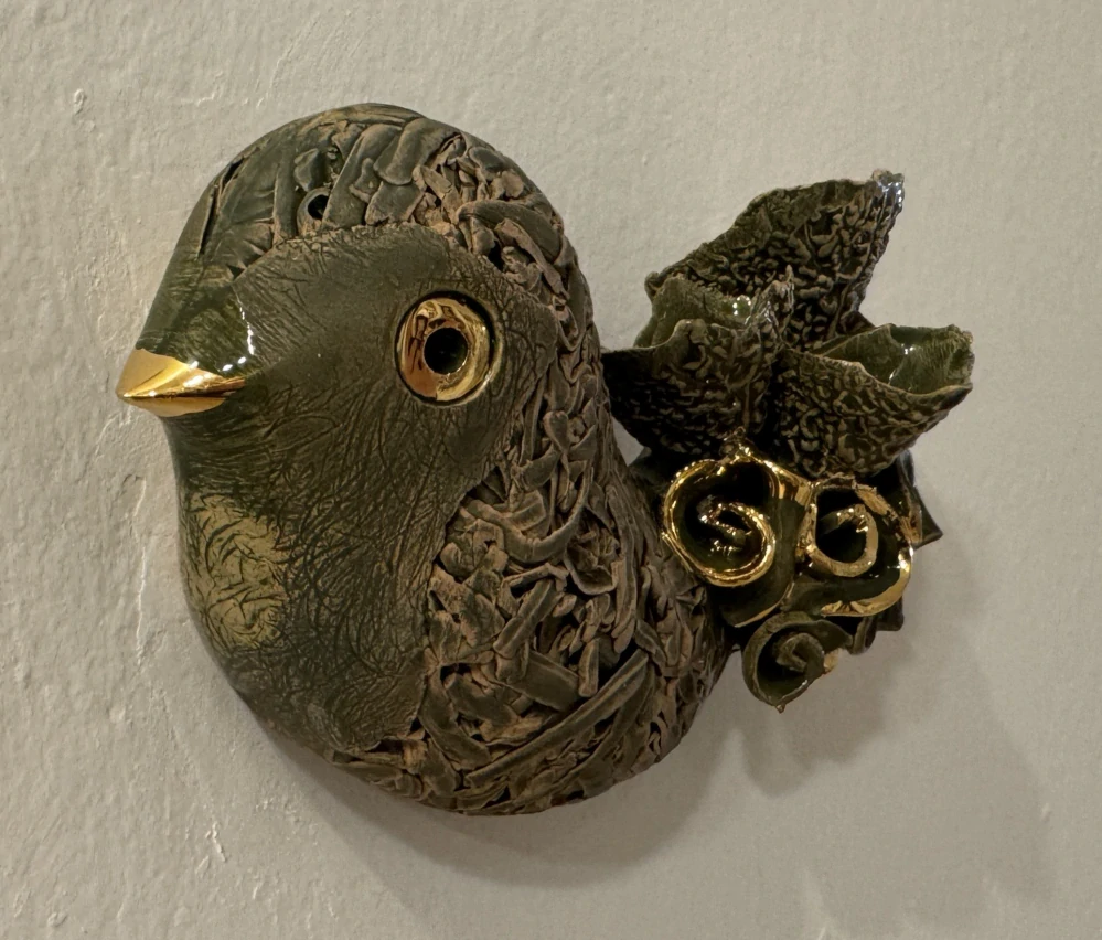 Dudycha Jiří: Ptáček na zeď - mechový (zelený) ON