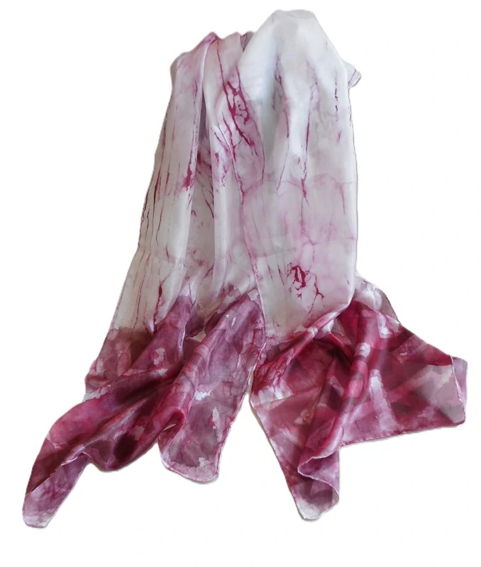 Horová Růžena: Šála hedvábná vínová