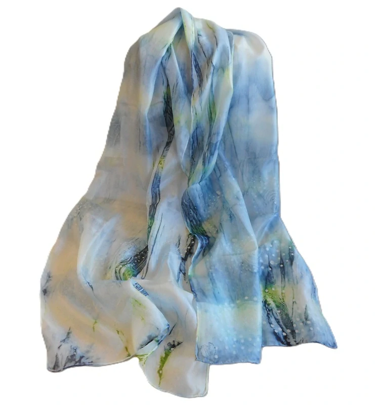 Horová Růžena: Šála hedvábná modrá III.