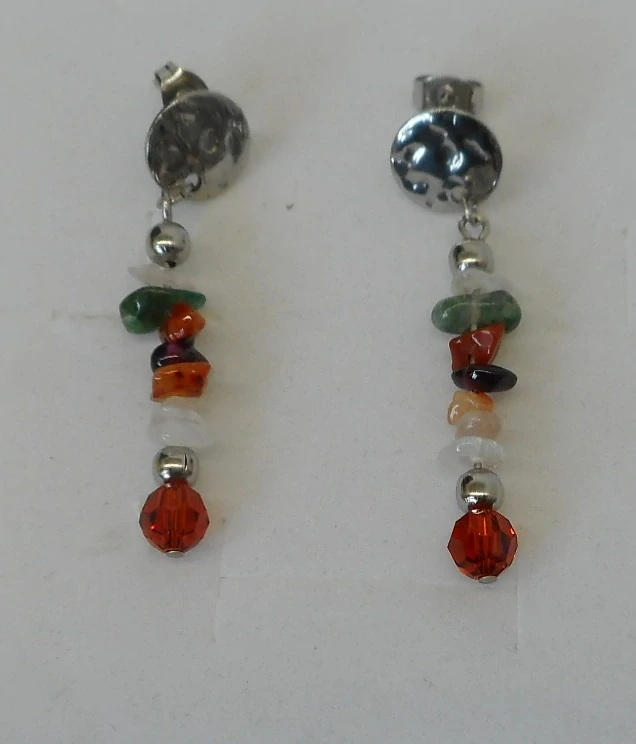 Horová Růžena: Náušnice - směs kamenů