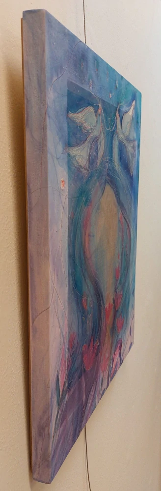 Dostálková Dita: Víla s holubičkami (dvojitý obraz)