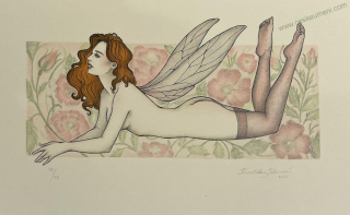 Jelenová Františka: Víla ležící s růžemi