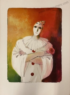 Beneš Karel: Pierot s růží