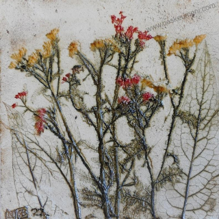 Baláž Roman: Kachel velký s rostlinným motivem II.