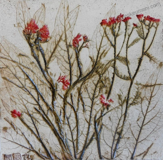 Baláž Roman: Kachel velký s rostlinným motivem III.