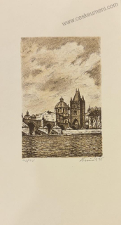 Luňák Hynek: Praha - Karlův most a Starom. mostecká věž