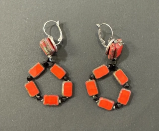 Brodská Vladimíra: Náušnice červené