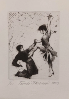 Hřivnáč Tomáš: Tanec III (Exlibris)