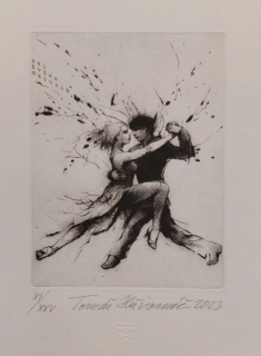 Hřivnáč Tomáš: Tanec II (Exlibris)