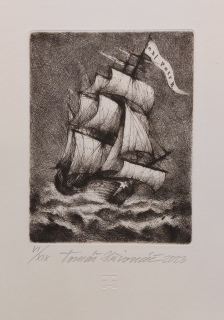 Hřivnáč Tomáš: Na moři (Exlibris)