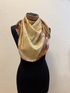 Štěpánková Zuzana: Šála půlkruhová s krajkou (ohnivá)