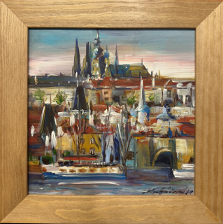 Lukáčová Zuzana: Praha - pohled na Hradčany z nábřeží
