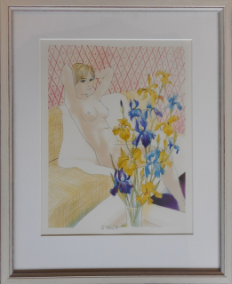 Beneš Karel: Akt s kosatci II.