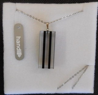 Kaufman Robert: Náhrdelník broušený kvádřík - černé proužky