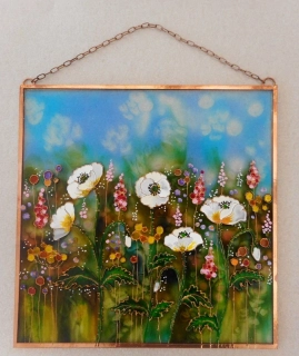 Škrancová Ivana: Vlčí máky bílé - vitráž