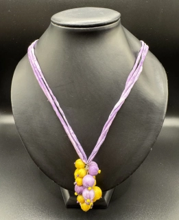 Ammerová Bohumila: Náhrdelník hrozen -fialový