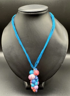 Ammerová Bohumila: Náhrdelník hrozen - modrý