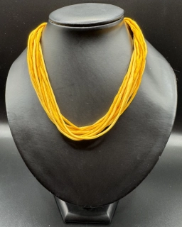 Ammerová Bohumila: Náhrdelník šňůrky - žlutý