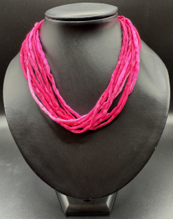 Ammerová Bohumila: Náhrdelník šňůrky - růžový