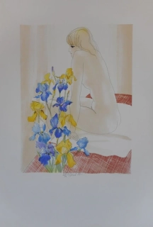 Beneš Karel: Akt s kosatci