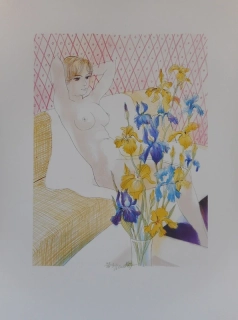 Beneš Karel: Akt s kosatci II.