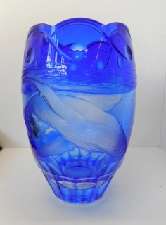 Tesařová Lucie: Velryby - váza modrá