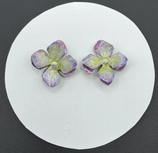 Novotná Veronika: Náušnice - Hortenzie