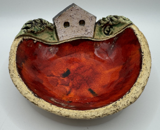 Trbušková Štěpánka: Miska s domky (H)