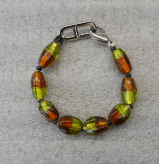 Brodská Vladimíra: Náramek hnědozelený