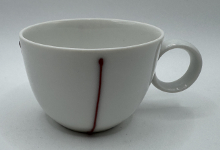 Linhartová Radka: Šálek piccolo červený proužky