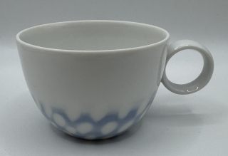 Linhartová Radka: Šálek piccolo modrobílé vrypy I.