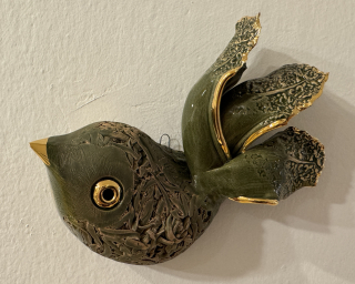 Dudycha Jiří: Ptáček na zeď - mechový (zelený) ONA