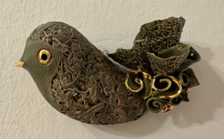 Dudycha Jiří: Ptáček na zeď - mechový (zelený) ON