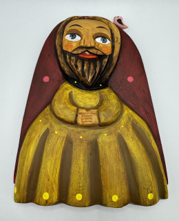 Štolba Tomáš: Muž s ptáčkem - závěsný reliéf