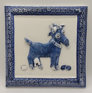 Oršulíková Stanislava: Závěsný kachel - Koza
