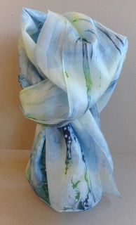 Horová Růžena: Šála hedvábná modrá I.