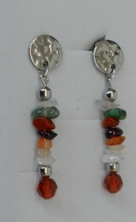 Horová Růžena: Náušnice - směs kamenů