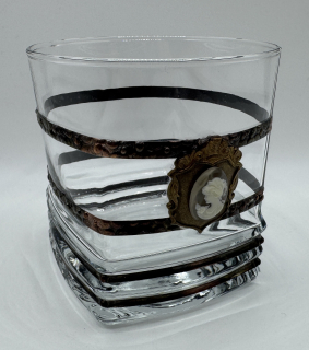 Machová Zuzana: Sklenička na whisky (hnědo-bílé)