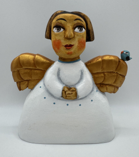 Štolba Tomáš: Anděl s ptáčkem (bílý)