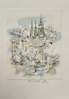 Beneš Karel: Praha - Ex libris S.L.B.