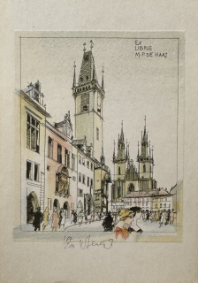 Beneš Karel: Praha - Ex libris M.P. de H.