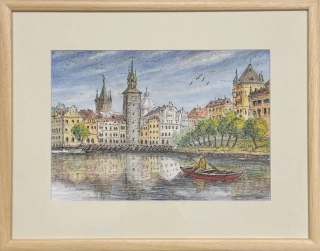 Pollák Rudolf: Praha - Rybář na Vltavě